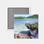 zCK008 RAROTONGA, Cookeilanden, Oceanië, Fridge Magneet (Voorkant / Achterkant)