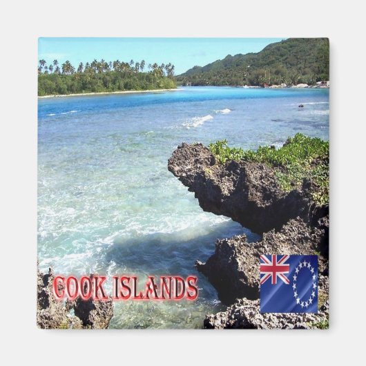 zCK008 RAROTONGA, Cookeilanden, Oceanië, Fridge Magneet (Voorkant)