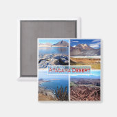 zCL003 ATACAMA DESERT, Mosaic, Chili, Fridge Magneet (Voorkant / Achterkant)