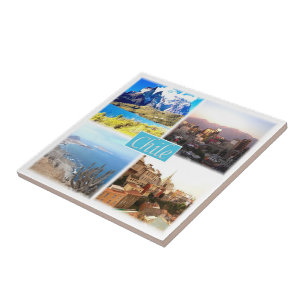 zCL004 CHILI, Mozaïek, Amerika, Tegeltje