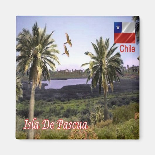 zCL011 ISLA DE PASQUA, RAPA NUI, Chili, Fridge Magneet (Voorkant)