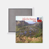zCL012 ISLA DE PASQUA, Rano Kau Volcanic Caldera, Magneet (Voorkant / Achterkant)