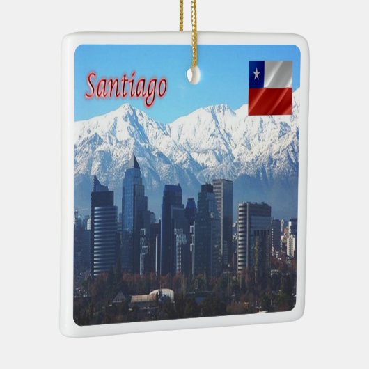 zCL018 SANTIAGO Skyline, Amerika, Keramisch Ornament (Rechts)
