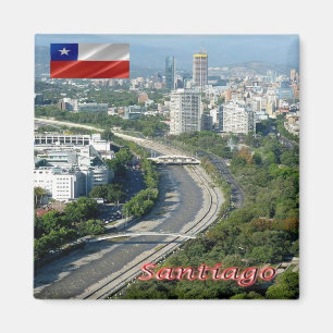 zCL020 SANTIAGO, Rio Mapocho, Chili, Fridge Magneet