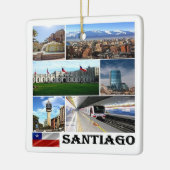zCL021 SANTIAGO, Mosaic, Chili, Amerika, Keramisch Ornament (Links)