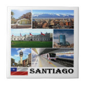 zCL021 SANTIAGO, Mosaic, Chili, Amerika, Tegeltje (Voorkant)
