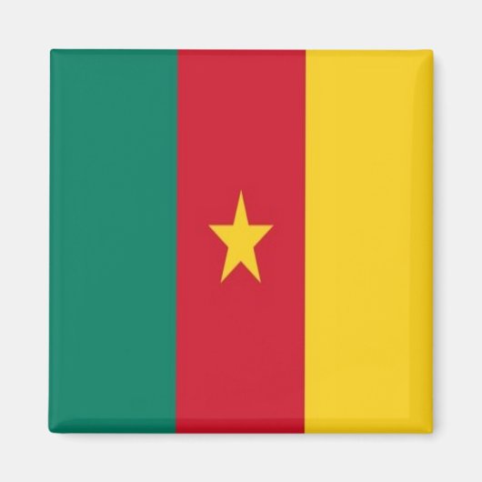 zCM001 CAMEROON FLAG, Afrika, Fridge Magneet (Voorkant)