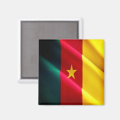 zCM002 CAMEROON, Waving Flag, Afrika, Fridge Magneet (Voorkant / Achterkant)