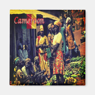 zCM016 CAMEROON, vrouwen, Afrika, Fridge Magneet