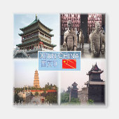 zCN005 TERRACOTTA Shaanxi, XI AN, Fridge Magneet (Voorkant)