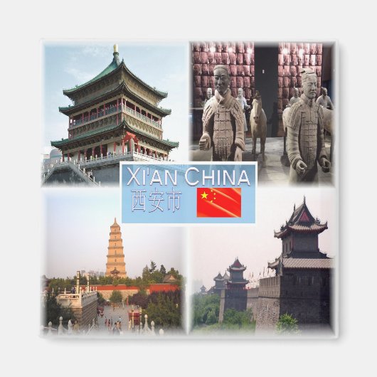 zCN005 TERRACOTTA Shaanxi, XI AN, Fridge Magneet (Voorkant)