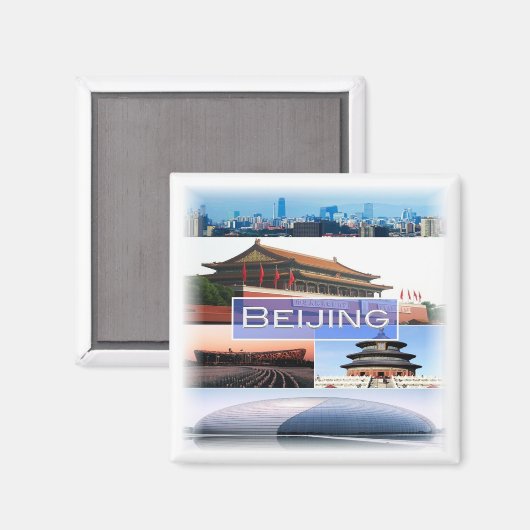 zCN009 BEIJING, China, Azië, Fridge Magneet (Voorkant / Achterkant)