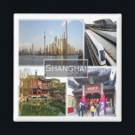 zCN012 SHANGHAI, China, Azië, Fridge Magneet<br><div class="desc">Hier vindt u het souvenir van uw vakantie. Deze categorie bevat koelkastmagneten van vele locaties in China. (zCN012 SHANGHAI, China, Azië, Koelkastmagneet). Verras vrienden en familieleden met de unieke souvenirs van uw geweldige reis. Probeer ons. #LeoPepeDesign - City God tempel van Shanghai, Pudong's skyline Shanghai Maglev trein, Yu tuin, China...</div>