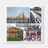zCN012 SHANGHAI, China, Azië, Fridge Magneet (Voorkant)