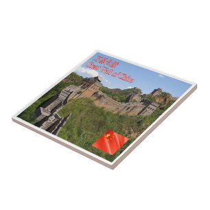 zCN026 GROTE MUUR VAN CHINA, PRC, Souvenir Tegeltje