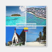 zCO003 SAN ANDRES, Mosaic, Colombia, Fridge Magneet (Voorkant)