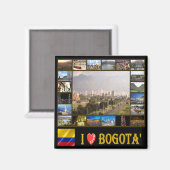 zCO004 BOGOTA' I Love, Mosaic, America, Fridge Magneet (Voorkant / Achterkant)