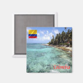 ZCO008 COLOMBIA, Archipel San Andrés, Fridge Magneet (Voorkant / Achterkant)