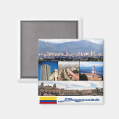 zCO011 BOGOTA', Colombia, Mozaïek, Amerika, Fridge Magneet (Voorkant / Achterkant)