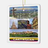 zCO07 CARTAGENA mosaic, Colombia; Keramisch Ornament (Links)