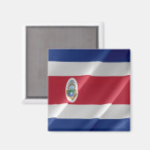 zCR002 COSTA RICA, Waving Flag, Amerika, Fridge Magneet (Voorkant / Achterkant)
