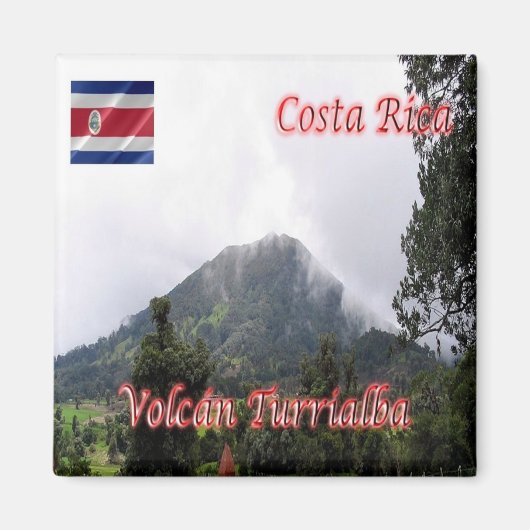 zCR005 COSTA RICA, Volcan Turrialba, Fridge Magneet (Voorkant)