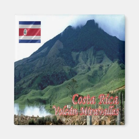 zCR009 COSTA RICA, Volcan Miravalles, Fridge Magneet (Voorkant)