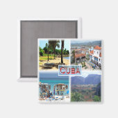 zCU002 CUBA, Mosaic, Amerika, Fridge Magneet (Voorkant / Achterkant)
