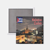 zCU008 HAVANA van Night, Cuba, Amerika, Fridge Magneet (Voorkant / Achterkant)