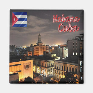 zCU008 HAVANA van Night, Cuba, Amerika, Fridge Magneet