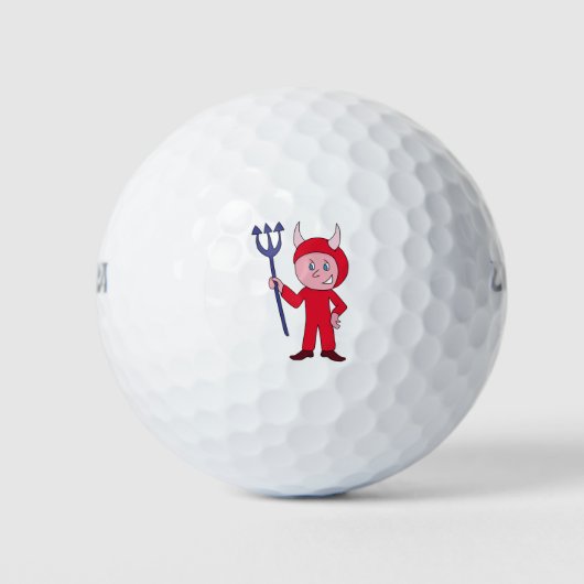 Zcute Duivel Halloween Kostuum Golfballen (Voorkant)