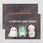 Zcute Halloween Feestje Bedankkaart (Voorkant / Achterkant)