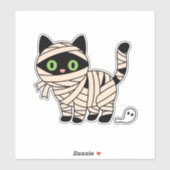 Zcute Halloween skelet kat sticker (Vel)