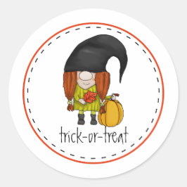 Zcute Herfst Kabouter Meisje Sticker