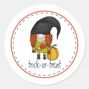 Zcute Herfst Kabouter Meisje Sticker