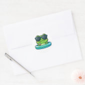 Zcute kikker zwembad sticker – Grappige zonnebril (Envelop)
