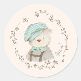 Zcute vintage beer enveloppe zegelstickers ronde sticker