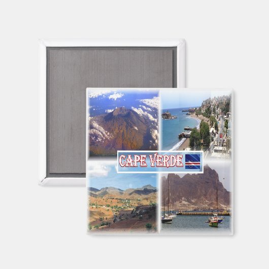 zCV0023 CAPE VERDE, Mosaic, Afrika, Fridge Magneet (Voorkant / Achterkant)