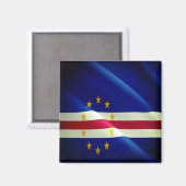 zCV002 CAPE VERDE, Waving Flag, Afrika, Fridge Magneet (Voorkant / Achterkant)