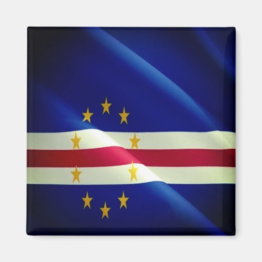 zCV002 CAPE VERDE, Waving Flag, Afrika, Fridge Magneet (Voorkant)