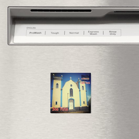 zCV004 BOA VISTA, Kerk van Santa Isabel, Fridge Magneet (Insitu (Vaatwasser))