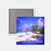 zCV013 PRAIA, CAPE VERDE, Beach, Afrika, Fridge Magneet (Voorkant / Achterkant)