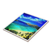 ZCV014 PRAIA, Panorama, Kaapverdië, Afrika Tegeltje (Zijkant)