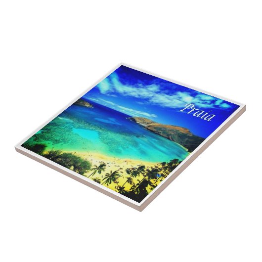 ZCV014 PRAIA, Panorama, Kaapverdië, Afrika Tegeltje (Zijkant)