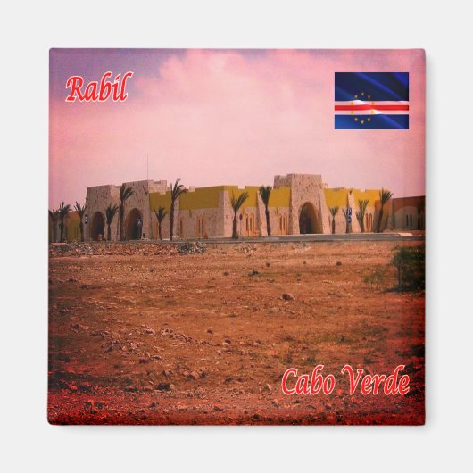 zCV016 RABIL Airpor, Kaapverdië, Afrika, Fridge Magneet (Voorkant)