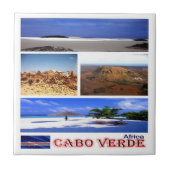 zCV022 KAAPVERDIË, Mozaïek, Afrika, Tegeltje (Voorkant)