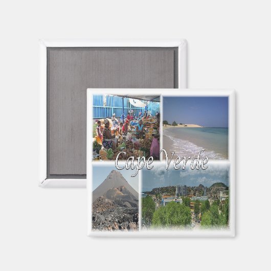 zCV025 CAPE VERDE, Mozaïek, Afrika, Fridge Magneet (Voorkant / Achterkant)