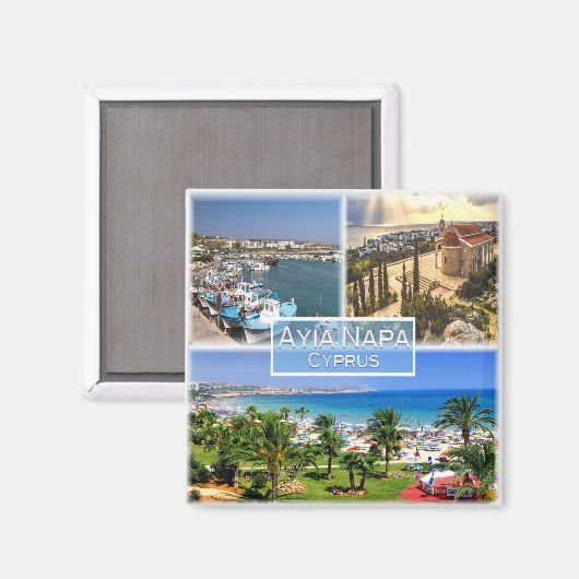 zCY003 AYIA NAPA Harbour Nelia - Cyprus - Fridge Magneet (Voorkant / Achterkant)