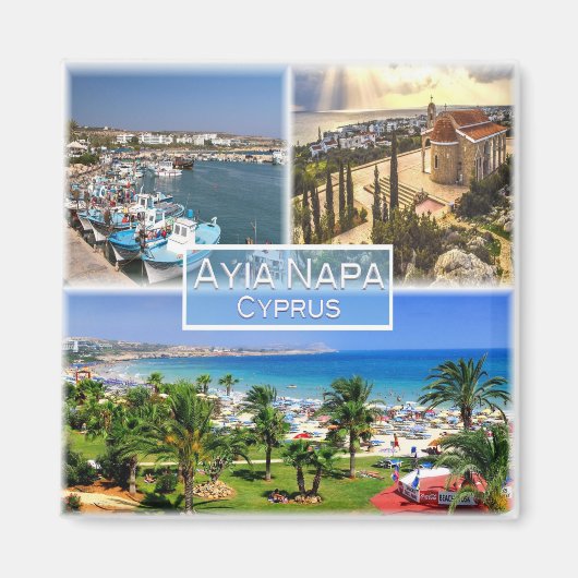 zCY003 AYIA NAPA Harbour Nelia - Cyprus - Fridge Magneet (Voorkant)