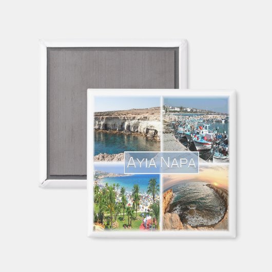 zCY004 AYIA NAPA Cyprus - Fridge Magneet (Voorkant / Achterkant)